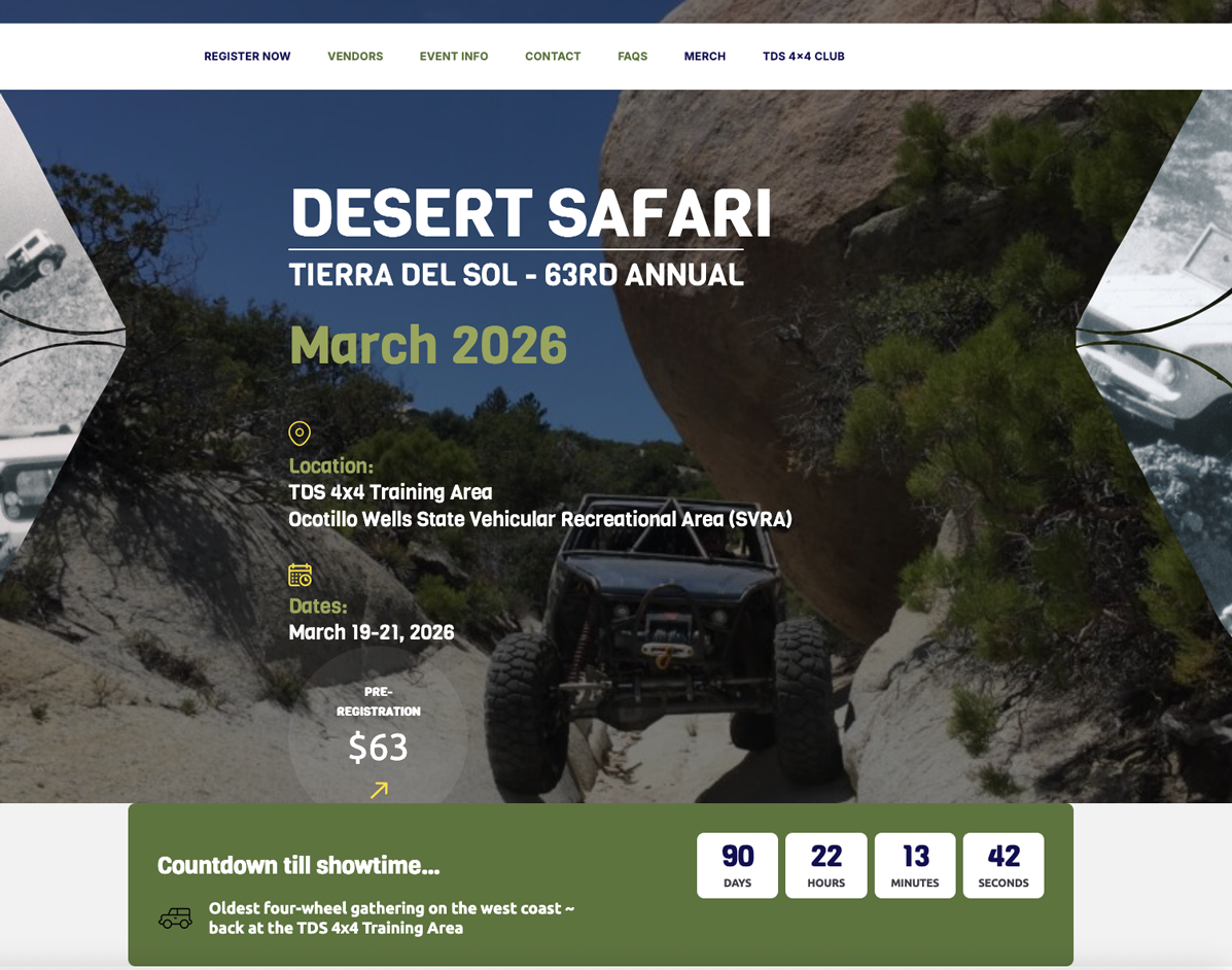 TDS Desert Safari - Register Now